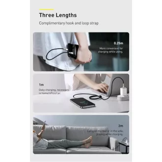 Baseus Cafule Series kabel za punjenje/podatkovni kabel USB-C na Lightning PD 20W 0,25m, crni