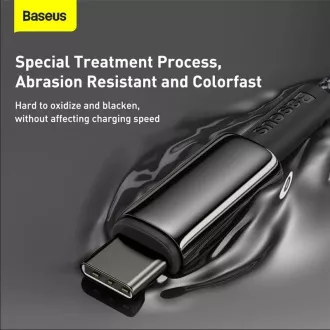 Baseus Tungsten Gold brzo punjenje/podatkovni kabel USB-C na USB-C 100W 1m, crni