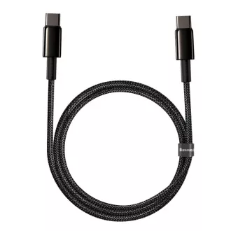 Baseus Tungsten Gold brzo punjenje/podatkovni kabel USB-C na USB-C 100W 1m, crni