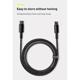 Baseus Tungsten Gold brzo punjenje/podatkovni kabel USB-C na Lightning PD 20W 1m, crni