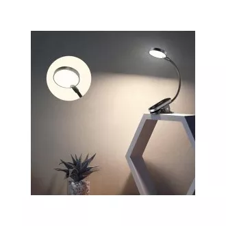 Baseus LED lampa za čitanje sa kopčom, siva