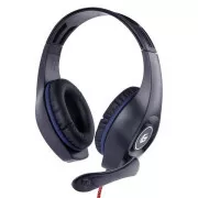 GEMBIRD slušalice s mikrofonom GHS-05-M, igraće, crno-plave, 1x 4-polni 3,5 mm priključak
