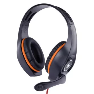 GEMBIRD slušalice s mikrofonom GHS-05-O, igraće, crno-narančaste, 1x 4-polni 3, 5 mm utičnica