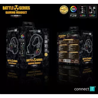 CONNECT IT gaming slušalice BATTLE RGB Ed. 3, s mikrofonom, crna
