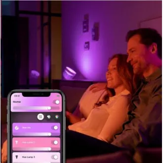 PHILIPS COL Iris Stolna lampa Hue Bijela i ambijent boja, bijela