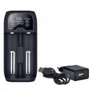 Solight punjač baterija Li-Ion, LiFePO4, Ni-MH / CD, AA, AAA, 18650, 2000mA, 2 kanala, LCD zaslon