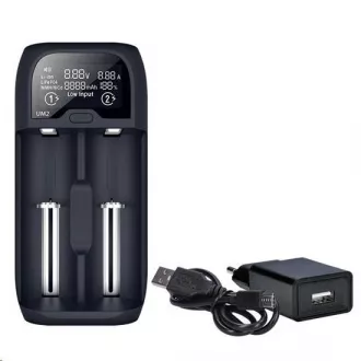 Solight punjač baterija Li-Ion, LiFePO4, Ni-MH / CD, AA, AAA, 18650, 2000mA, 2 kanala, LCD zaslon