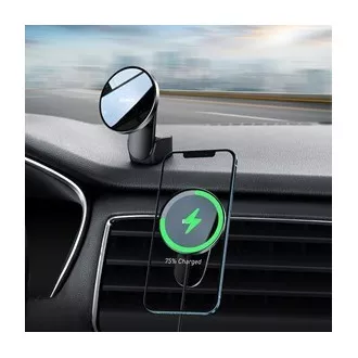 Baseus Big Energy držač s bežičnim punjenjem 15W crni (kompatibilan s Apple iPhone 12 serijom) Baseus Big Energy držač s bežičnim punjenjem 15W crni (kompatibilan s Apple iPhone 12 serijom)