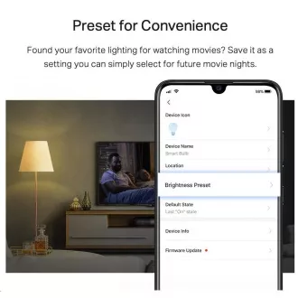 TP-Link Tapo L510E (pakiranje od 2 komada) pametna WiFi LED žarulja s prigušivanjem (bijela, 2700K, 806lm, 2,4 GHz, E27)
