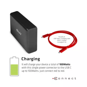 Club3D USB-C priključna stanica 14v1, 1xDP, 1xHDMI, 1xVGA, 2xUSB-C, 5xUSB, čitač SD kartica, 1xRJ45, crna