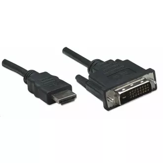 Manhattan kabel HDMI na DVI-D, Dual Link, 1m, crni Manhattan kabel HDMI na DVI-D, Dual Link, 1m, crni