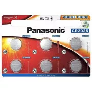 PANASONIC litijska baterija (gumb) CR-2025EL / 6BP 3V (blister 6kom)