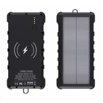 Viking solarni outdoor power bank W24W 24000 mAh, bežično punjenje