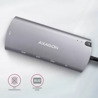 AXAGON HMC-6M2, USB 3.2 Gen 1 hub, portovi 2x USB-A, HDMI, RJ-45 GLAN, SATA M.2 utor, PD 100W, kabel USB-C 18cm AXAGON HMC-6M2, USB 3.2 Gen 1 hub, portovi 2x USB-A, HDMI, RJ-45 GLAN, SATA M.2 utor, PD 100W, kabel USB-C 18cm