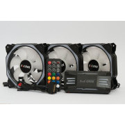 1stCOOL Ventilator KIT AURA EVO 4 ARGB, 3x HEXA2 ventilator + ARGB kontroler + daljinski upravljač