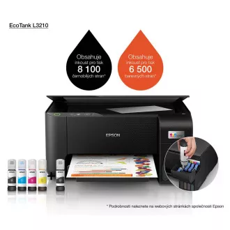 EPSON pisač s tintom EcoTank L3210, 3u1, A4, 1440x5760dpi, 33ppm, USB