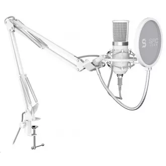 SPC Gear mikrofon SM950 Onyx Bijeli / Žičani / Streaming / Pop Filter / Anti-Shake / USB držač / Bijeli SPC Gear mikrofon SM950 Onyx Bijeli / Žičani / Streaming / Pop Filter / Anti-Shake / USB držač / Bijeli