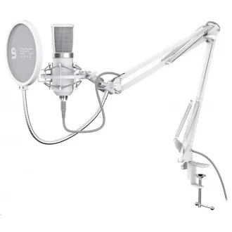 SPC Gear mikrofon SM950 Onyx Bijeli / Žičani / Streaming / Pop Filter / Anti-Shake / USB držač / Bijeli SPC Gear mikrofon SM950 Onyx Bijeli / Žičani / Streaming / Pop Filter / Anti-Shake / USB držač / Bijeli