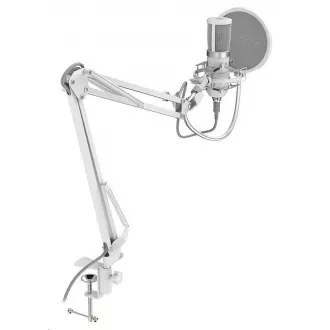 SPC Gear mikrofon SM950 Onyx Bijeli / Žičani / Streaming / Pop Filter / Anti-Shake / USB držač / Bijeli SPC Gear mikrofon SM950 Onyx Bijeli / Žičani / Streaming / Pop Filter / Anti-Shake / USB držač / Bijeli