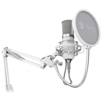 SPC Gear mikrofon SM950 Onyx Bijeli / Žičani / Streaming / Pop Filter / Anti-Shake / USB držač / Bijeli SPC Gear mikrofon SM950 Onyx Bijeli / Žičani / Streaming / Pop Filter / Anti-Shake / USB držač / Bijeli