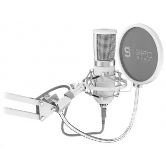 SPC Gear mikrofon SM950 Onyx Bijeli / Žičani / Streaming / Pop Filter / Anti-Shake / USB držač / Bijeli SPC Gear mikrofon SM950 Onyx Bijeli / Žičani / Streaming / Pop Filter / Anti-Shake / USB držač / Bijeli