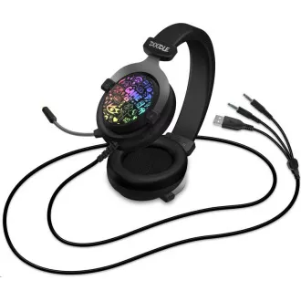CONNECT IT DOODLE RGB gaming slušalice s mikrofonom, 2xJack + USB, crne