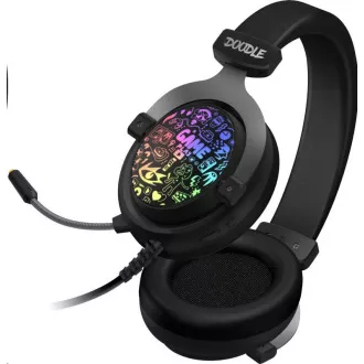 CONNECT IT DOODLE RGB gaming slušalice s mikrofonom, 2xJack + USB, crne
