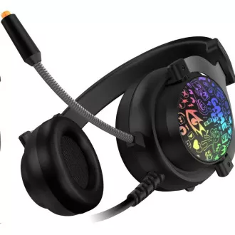 CONNECT IT DOODLE RGB gaming slušalice s mikrofonom, 2xJack + USB, crne