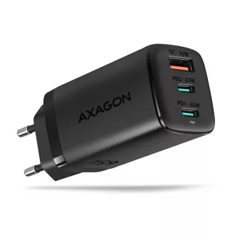 AXAGON ACU-DPQ65, GaN mrežni punjač 65W, 3x port (USB-A + dual USB-C), PD3.0/QC4+/PPS/Apple, crni AXAGON ACU-DPQ65, GaN mrežni punjač 65W, 3x port (USB-A + dual USB-C), PD3.0/QC4+/PPS/Apple, crni