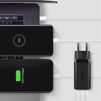 AXAGON ACU-DPQ65, GaN mrežni punjač 65W, 3x port (USB-A + dual USB-C), PD3.0/QC4+/PPS/Apple, crni AXAGON ACU-DPQ65, GaN mrežni punjač 65W, 3x port (USB-A + dual USB-C), PD3.0/QC4+/PPS/Apple, crni