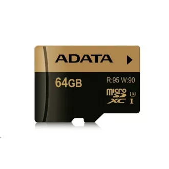 ADATA MicroSDXC kartica 64GB Premier Pro UHS-I V30S (R:100/W:80 MB/s) + SD adapter ADATA MicroSDXC kartica 64GB Premier Pro UHS-I V30S (R:100/W:80 MB/s) + SD adapter