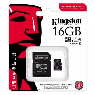 Kingston 16GB microSDHC Industrial C10 A1 pSLC kartica + SD adapter