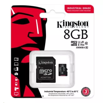 Kingston 8GB microSDHC Industrial C10 A1 pSLC kartica + SD adapter