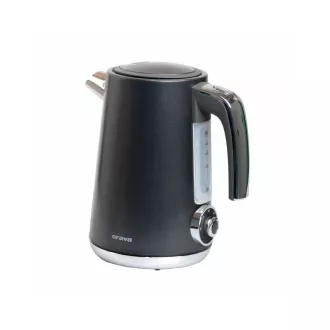 ORAVA Delux-1 kuhalo za vodu, 2200 W, 1,7 l, regulacija temperature, automatsko gašenje, nehrđajući čelik crni