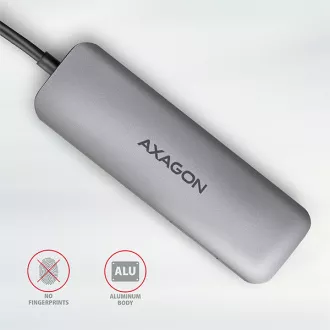 AXAGON HMC-5, USB 3.2 Gen 1 hub, portovi 2x USB-A, HDMI, SD / microSD utor, PD 100W, kabel USB-C 20cm