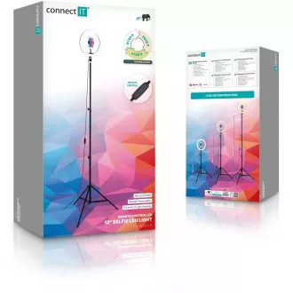 CONNECT IT Selfie12Ring okrugli 12" LED svjetlo + tronožac 2, 1 m CONNECT IT Selfie12Ring okrugli 12" LED svjetlo + tronožac 2, 1 m