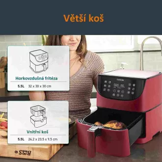 Cosori CP158-AF PREMIUM – friteza na vrući zrak 5,5L + 5x ražanj i roštilj. rešetka, ur Cosori CP158-AF PREMIUM – friteza na vrući zrak 5,5L + 5x ražanj i roštilj. rešetka, ur