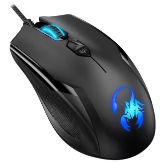 GENIUS miš GX GAMING AMMOX X1 600, žičani, 3200 dpi, RGB pozadinsko osvjetljenje, USB, crni