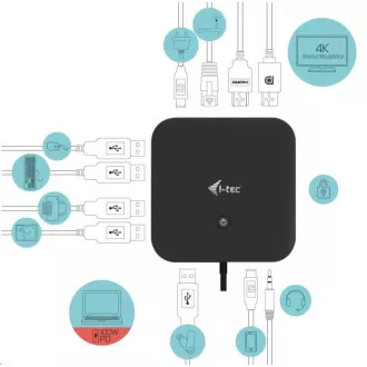i-tec USB-C HDMI DP priključna stanica, snaga isporuke 100 W i-tec USB-C HDMI DP priključna stanica, snaga isporuke 100 W
