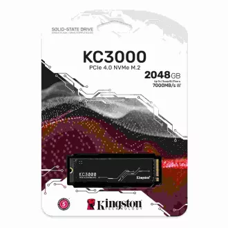 Kingston SSD 2TB (2048GB) KC3000 M.2 2280 NVMe™ PCIe Gen 4 (R 7000MB/s; W 7000MB/s)