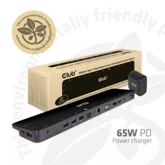 Club3D USB-C priključna stanica 14v1, 1xDP, 1xHDMI, 1xVGA, 2xUSB-C, 5xUSB, čitač SD kartica, crna Club3D USB-C priključna stanica 14v1, 1xDP, 1xHDMI, 1xVGA, 2xUSB-C, 5xUSB, čitač SD kartica, crna