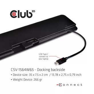 Club3D USB-C priključna stanica 14v1, 1xDP, 1xHDMI, 1xVGA, 2xUSB-C, 5xUSB, čitač SD kartica, crna Club3D USB-C priključna stanica 14v1, 1xDP, 1xHDMI, 1xVGA, 2xUSB-C, 5xUSB, čitač SD kartica, crna