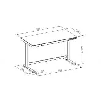 Delso WORKSTATION Električni stol podesiv po visini crni Delso WORKSTATION Električni stol podesiv po visini crni