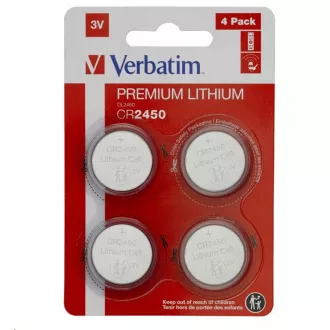 VERBATIM Litijska baterija CR2450 3V 4 pak