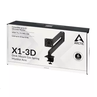 ARCTIC držač monitora X1-3D, čelik, mat crna