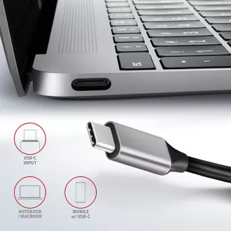 AXAGON HMC-6GL, USB 3.2 Gen 1 hub, portovi 3x USB-A, HDMI, RJ-45 GLAN, PD 60W, kabel USB-C 20cm
