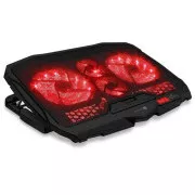 CONNECT IT FrostWind rashladna podloga za prijenosno računalo s crvenim pozadinskim osvjetljenjem, crna