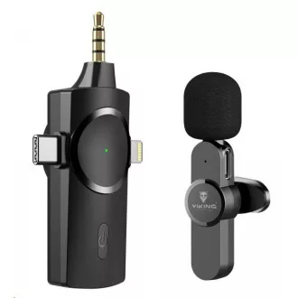 Viking bežični mikrofon s M360 kopčom, USB-C / Lightning / 3,5 mm jack konektorom
