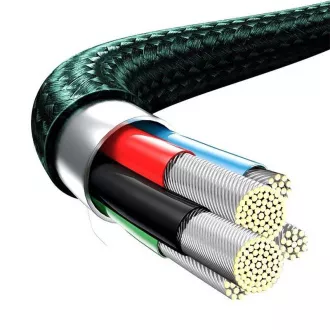 Baseus Rapid Series punjenje / podatkovni kabel 3u1 Type-C/ (Micro USB + Lightning PD 20W + USB-C) 1.5m zeleni