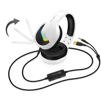 CONNECT IT NEO gaming slušalice s mikrofonom, 1xJack + USB, bijele